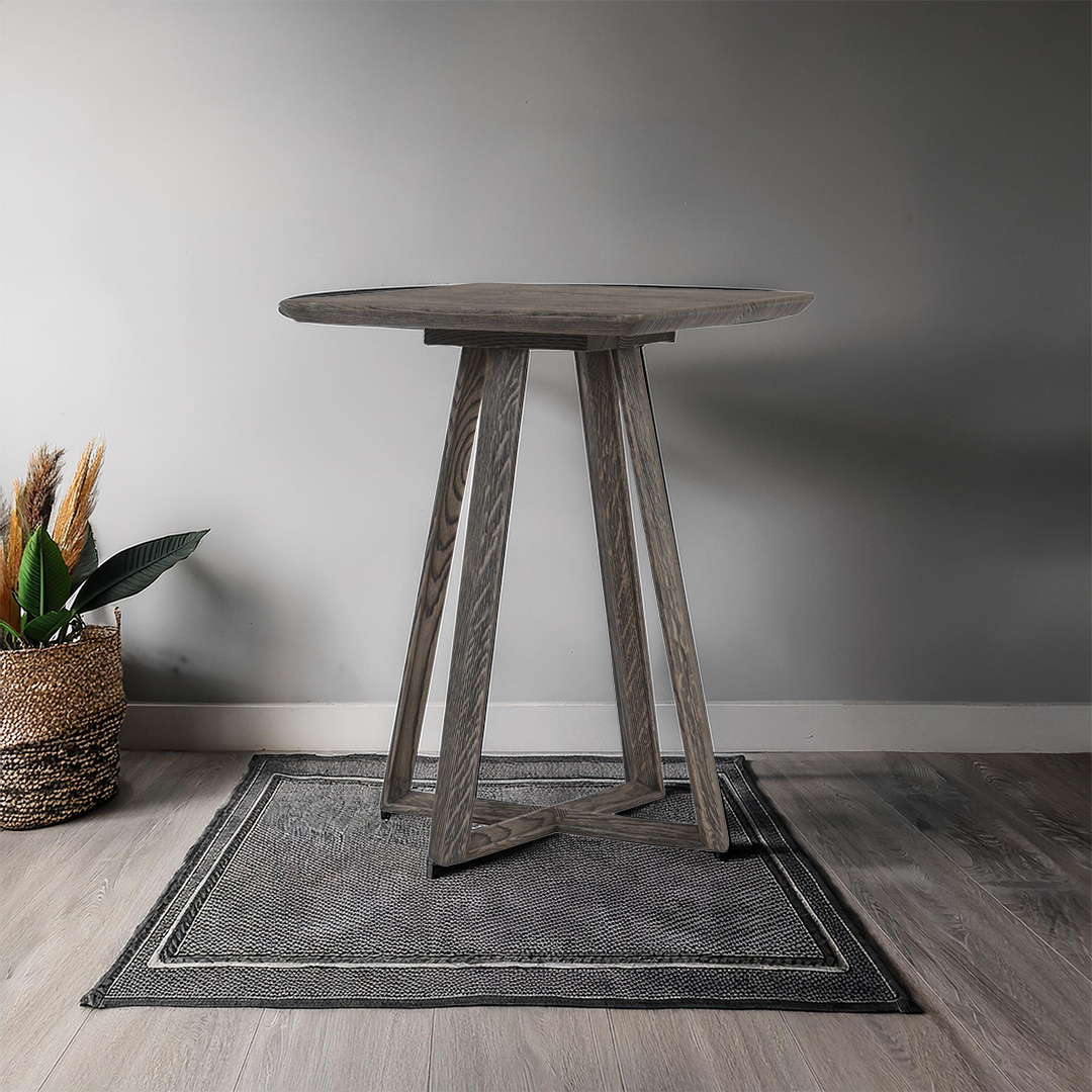 Cerused Grey Side Table