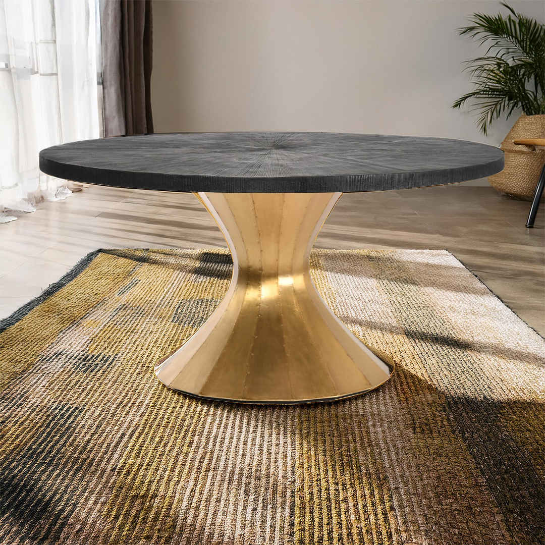 Brass-Clad Centre Table